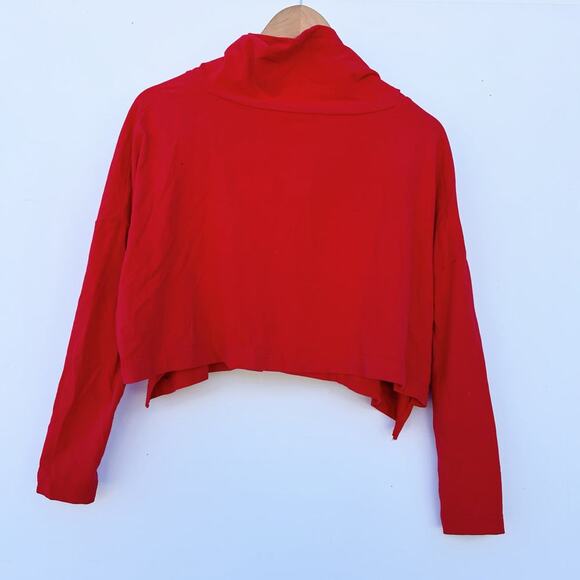 Mia Inspiration Cropped Jacket Red Street Fashion European Large Layering Long - Picture 2 of 5
